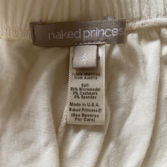 Naked Princess cream lounge pants. Small - Picture 2 of 2